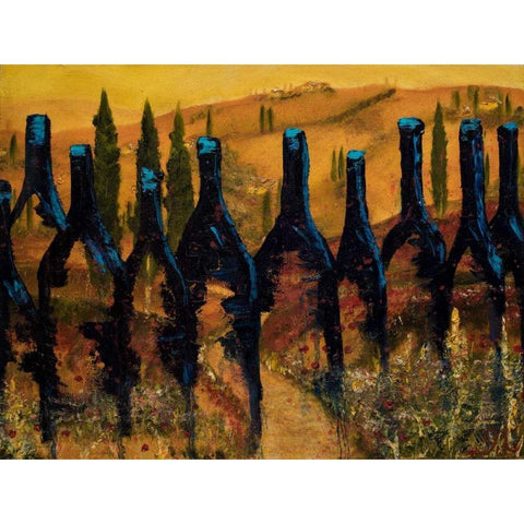 Tuscan Vinos White Modern Wood Framed Art Print by Monahan, Jodi