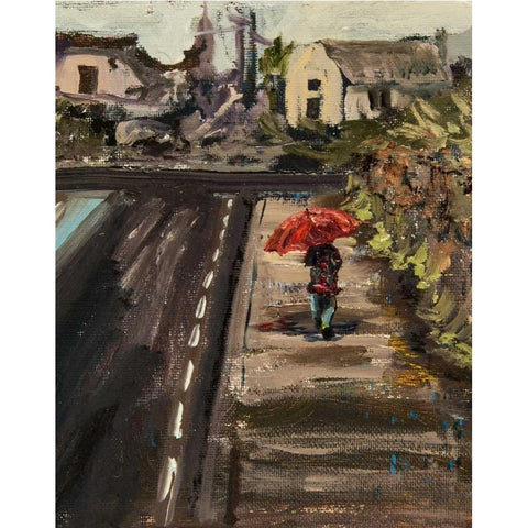 Irish Rain Gold Ornate Wood Framed Art Print with Double Matting by Monahan, Jodi