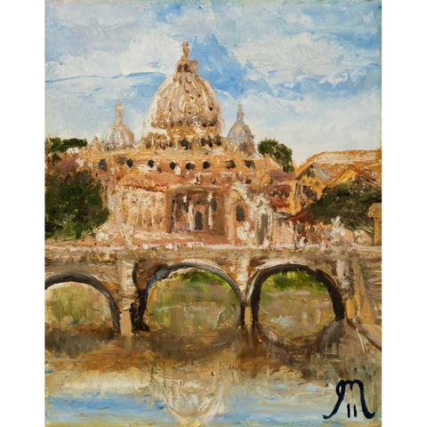 Italian City Gold Ornate Wood Framed Art Print with Double Matting by Monahan, Jodi