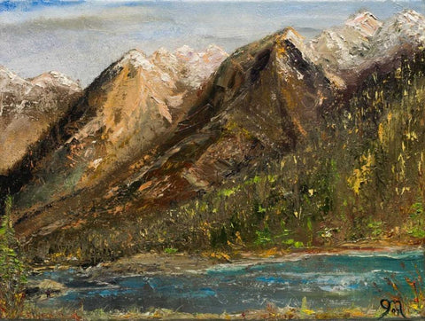 Lake McDonald Black Ornate Wood Framed Art Print with Double Matting by Monahan, Jodi