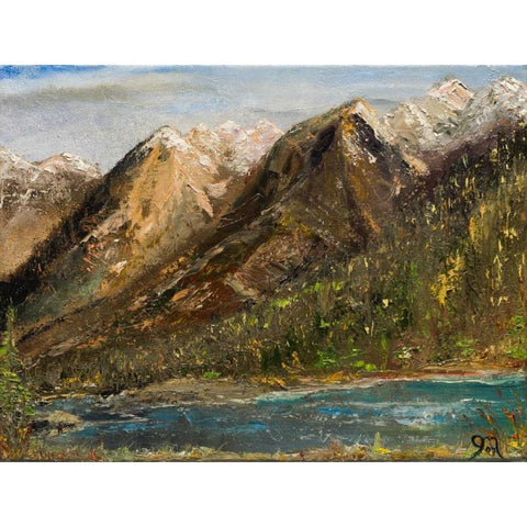 Lake McDonald White Modern Wood Framed Art Print by Monahan, Jodi