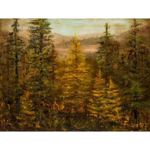 Tamarack Season White Modern Wood Framed Art Print by Monahan, Jodi