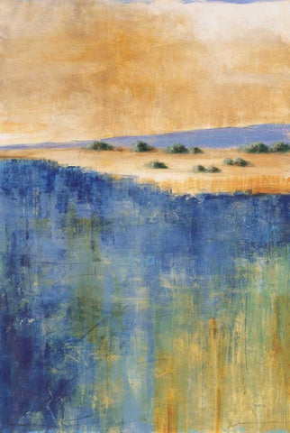 In the Distance I White Modern Wood Framed Art Print with Double Matting by Martin, Cheryl