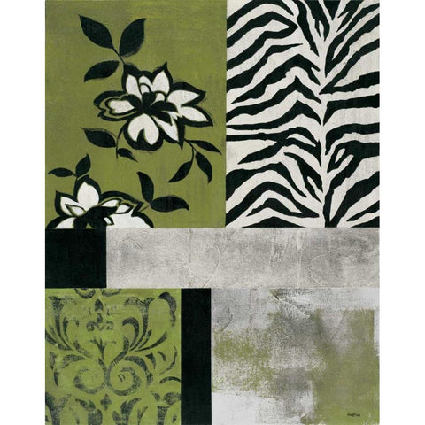 Playing with Patterns I Black Modern Wood Framed Art Print with Double Matting by Martin, Cheryl