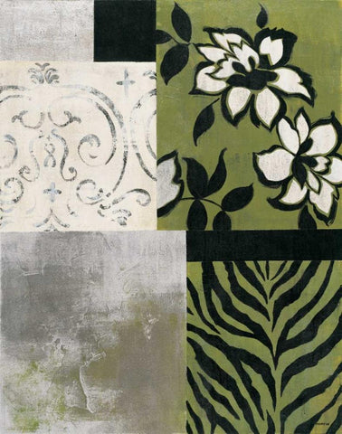 Playing with Patterns II White Modern Wood Framed Art Print with Double Matting by Martin, Cheryl