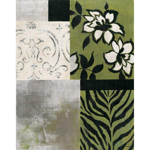 Playing with Patterns II White Modern Wood Framed Art Print by Martin, Cheryl