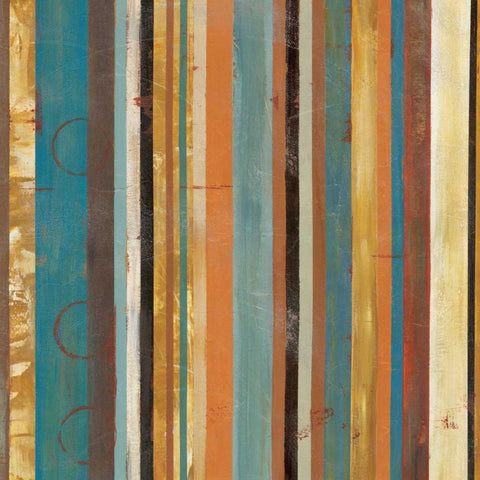 Stripes II Gold Ornate Wood Framed Art Print with Double Matting by Martin, Cheryl