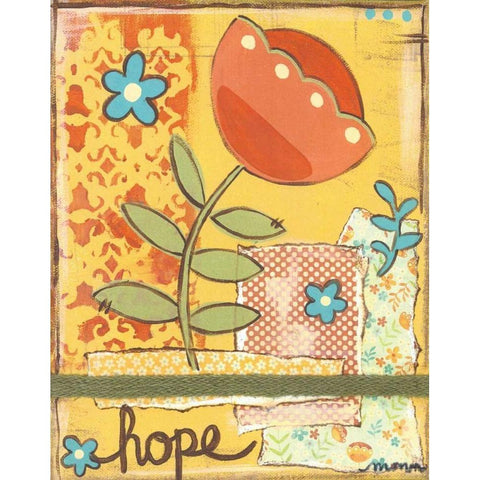 Hope Gold Ornate Wood Framed Art Print with Double Matting by Martin, Monica