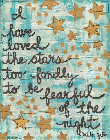 I Have Loved The Stars Black Ornate Wood Framed Art Print with Double Matting by Martin, Monica