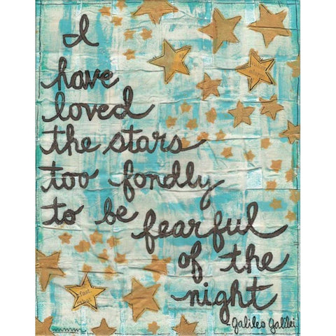 I Have Loved The Stars White Modern Wood Framed Art Print by Martin, Monica