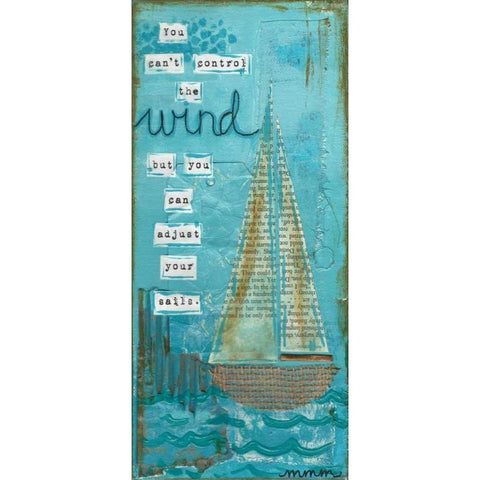 You Cant Control Black Modern Wood Framed Art Print with Double Matting by Martin, Monica