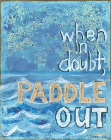 When In Doubt White Modern Wood Framed Art Print with Double Matting by Martin, Monica