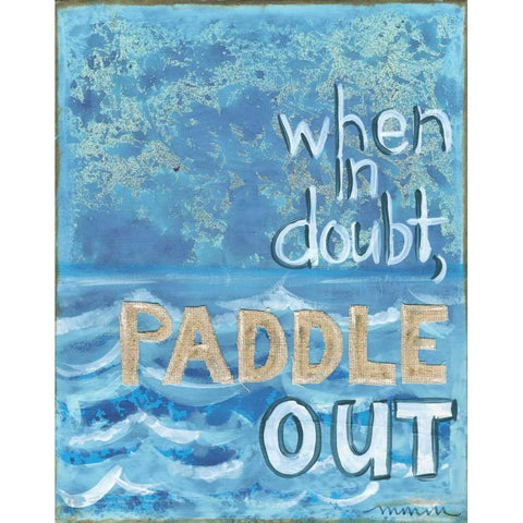 When In Doubt Black Modern Wood Framed Art Print by Martin, Monica