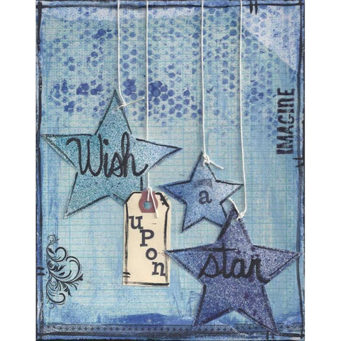 Wish Upon A Star Gold Ornate Wood Framed Art Print with Double Matting by Martin, Monica