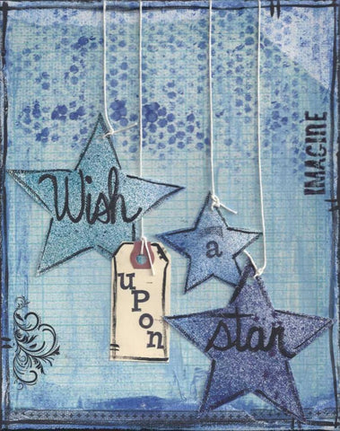 Wish Upon A Star White Modern Wood Framed Art Print with Double Matting by Martin, Monica