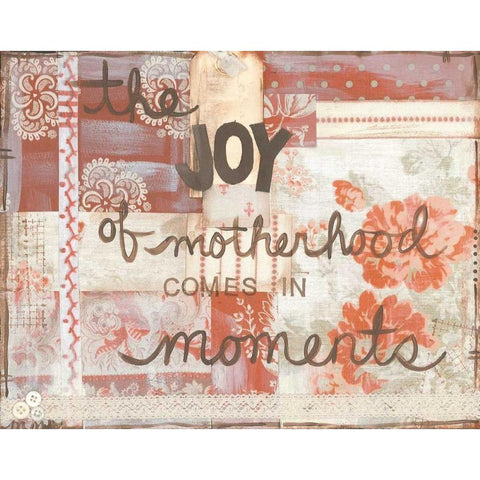 Joy Of Motherhood Gold Ornate Wood Framed Art Print with Double Matting by Martin, Monica