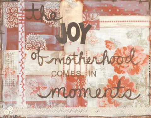 Joy Of Motherhood Black Ornate Wood Framed Art Print with Double Matting by Martin, Monica