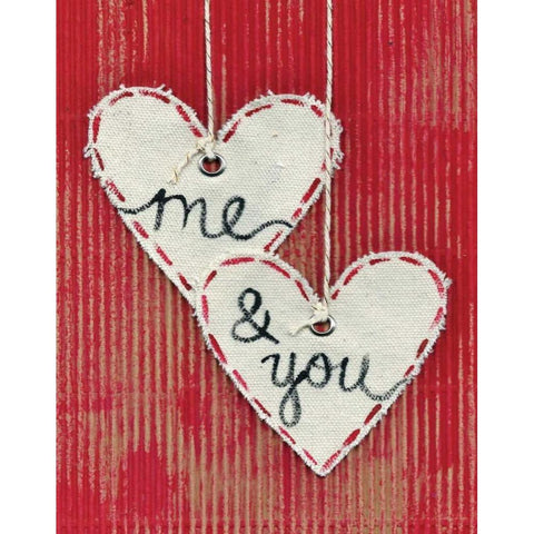 Me and You Black Modern Wood Framed Art Print with Double Matting by Martin, Monica