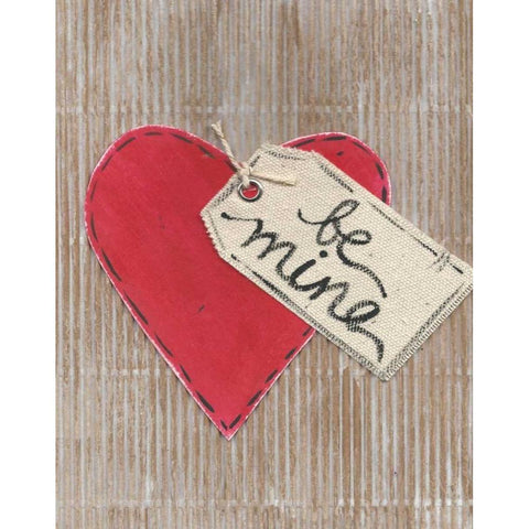 Be Mine Black Modern Wood Framed Art Print with Double Matting by Martin, Monica