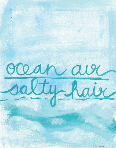 Ocean Air White Modern Wood Framed Art Print with Double Matting by Martin, Monica