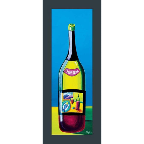 Pinot Noir White Modern Wood Framed Art Print by Naylor, Mary