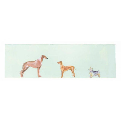 Dogs Panel II Gold Ornate Wood Framed Art Print with Double Matting by Nicholas, Debbie