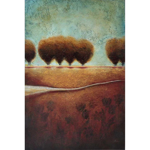 Abstract Landscape II White Modern Wood Framed Art Print by Osborne, Susan