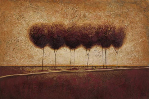 Abstract Landscape III Black Ornate Wood Framed Art Print with Double Matting by Osborne, Susan