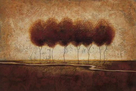 Abstract Landscape IV Black Ornate Wood Framed Art Print with Double Matting by Osborne, Susan