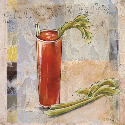 Bloody Mary White Modern Wood Framed Art Print by Osborne, Susan