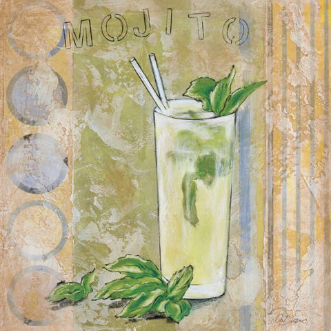 Mojito White Modern Wood Framed Art Print by Osborne, Susan