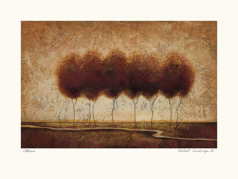 Abstract Landscape IV Black Ornate Wood Framed Art Print with Double Matting by Osborne, Susan