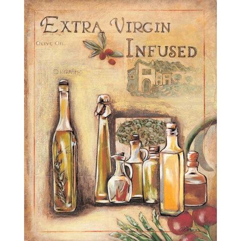 Olive Oil I White Modern Wood Framed Art Print by Osborne, Susan