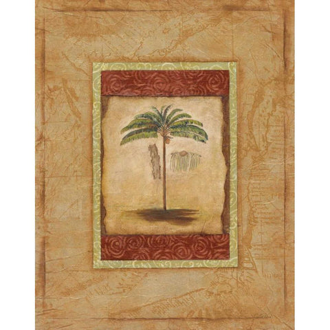 Palm Botanical Study II Gold Ornate Wood Framed Art Print with Double Matting by Osborne, Susan