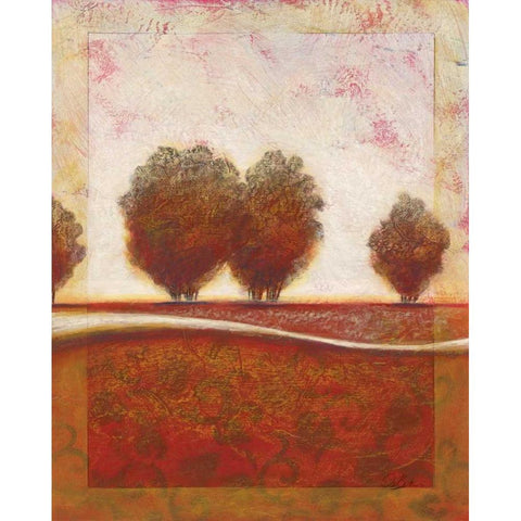 Morning Mist Rising II White Modern Wood Framed Art Print by Osborne, Susan