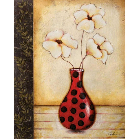 Playful I White Modern Wood Framed Art Print by Osborne, Susan