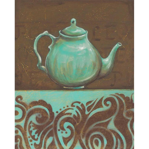 Tea Fusion I Gold Ornate Wood Framed Art Print with Double Matting by Osborne, Susan