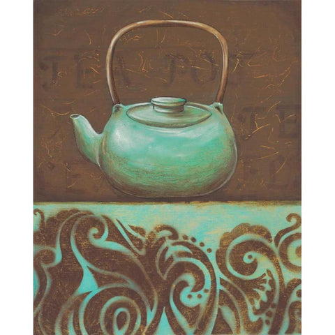 Tea Fusion II Gold Ornate Wood Framed Art Print with Double Matting by Osborne, Susan