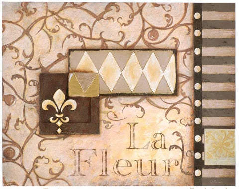 La Fleur White Modern Wood Framed Art Print with Double Matting by Osborne, Susan