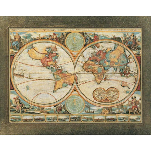 Old World View I White Modern Wood Framed Art Print by Osborne, Susan