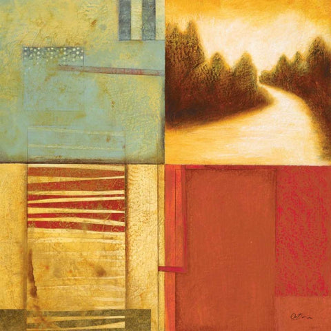 Lakeside Memories II Gold Ornate Wood Framed Art Print with Double Matting by Osborne, Susan