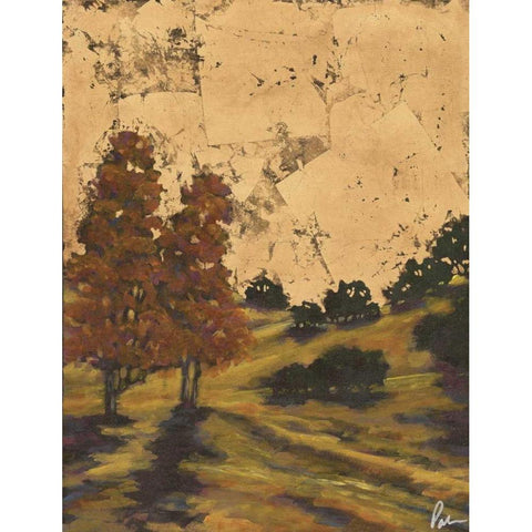 Landscape I Black Modern Wood Framed Art Print with Double Matting by Palmer, Michael