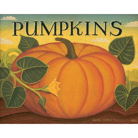 Pumpkins Black Modern Wood Framed Art Print with Double Matting by Pedersen, Diane