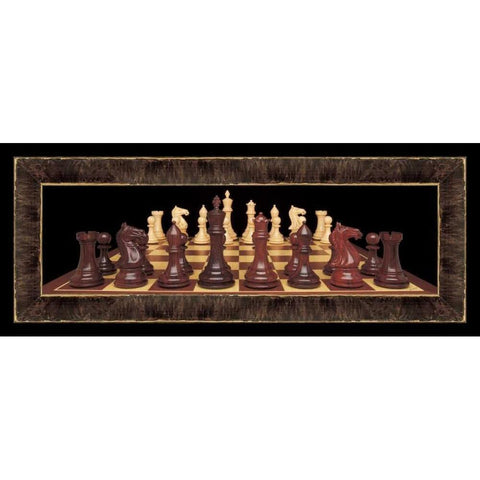 Chess II Gold Ornate Wood Framed Art Print with Double Matting by Pela Design