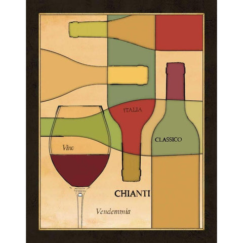 Wine Cellar I Black Modern Wood Framed Art Print with Double Matting by Pela Design