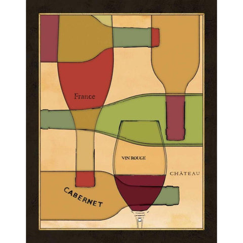 Wine Cellar II Gold Ornate Wood Framed Art Print with Double Matting by Pela Design