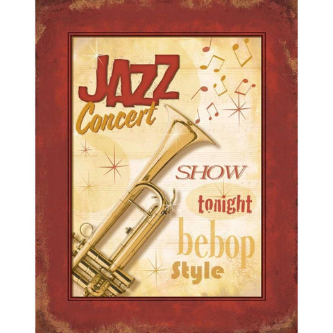 New Orleans Jazz I Gold Ornate Wood Framed Art Print with Double Matting by Pela Design