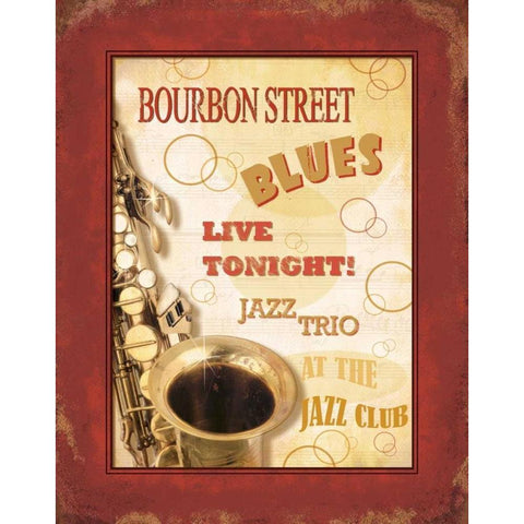 New Orleans Jazz III Black Modern Wood Framed Art Print with Double Matting by Pela Design