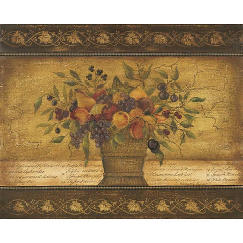 Old World Abundance I Gold Ornate Wood Framed Art Print with Double Matting by Poloson, Kimberly