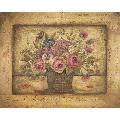 Paris Bouquet II White Modern Wood Framed Art Print by Poloson, Kimberly